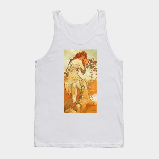 Summer 1896 by Alphonse Mucha (His First Seasons Series) Tank Top by Naves